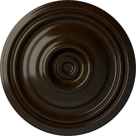 Ekena Millwork Traditional Ceiling Medallion (Fits Canopies up to 4"), Hand-Painted Bronze, 14 3/4"OD x 1 3/4"P CM14TRBZS